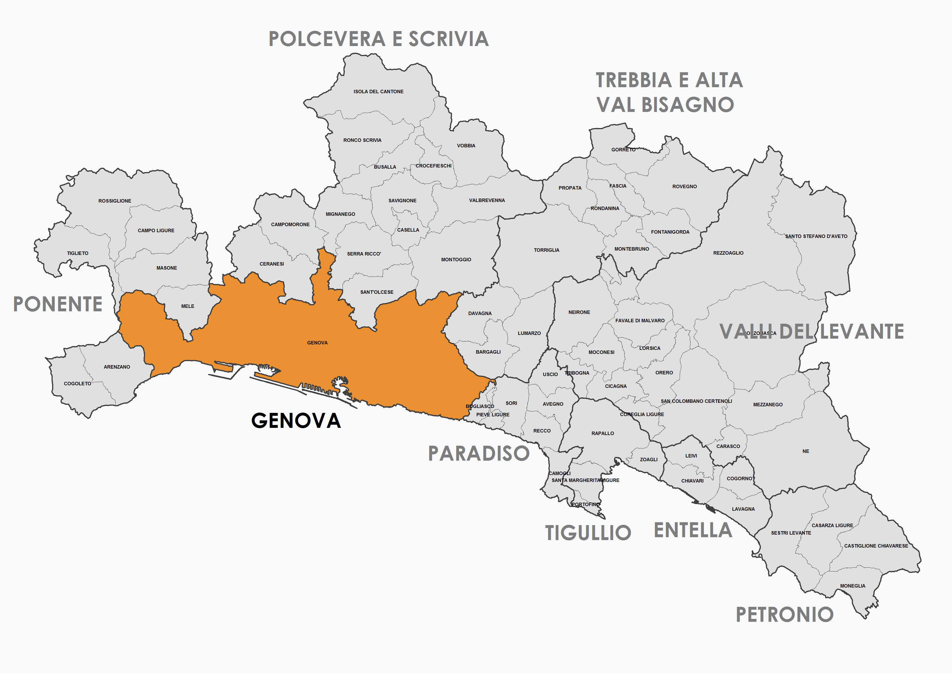 Zona Omogenea - Genova - Comuni